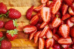 strawberry, fruit, red